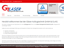 Tablet Screenshot of glaesergmbh.de
